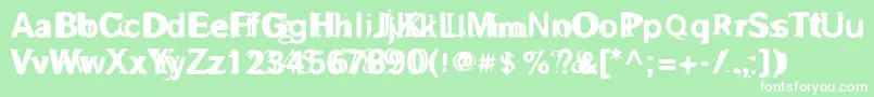 フォントGROSAF   – 緑の背景に白い文字