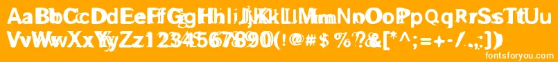 GROSAF   Font – White Fonts on Orange Background