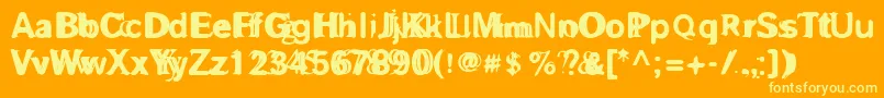 GROSAF   Font – Yellow Fonts on Orange Background
