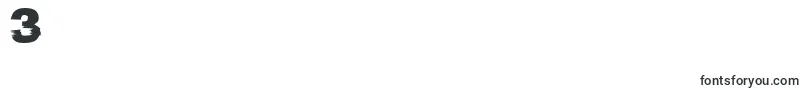 フォントGROTB    – フォント数字3