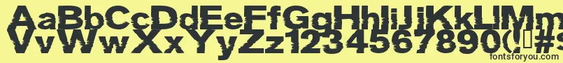 Police GROTB    – polices noires sur fond jaune
