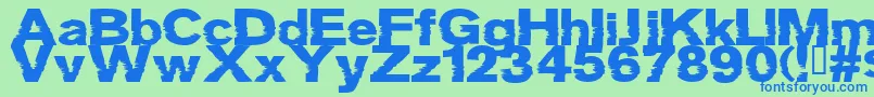 GROTB    Font – Blue Fonts on Green Background