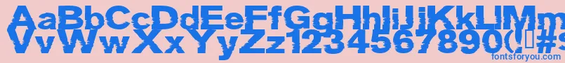 GROTB    Font – Blue Fonts on Pink Background