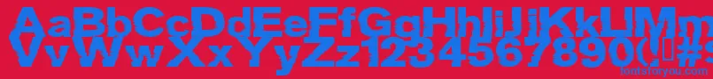 GROTB    Font – Blue Fonts on Red Background