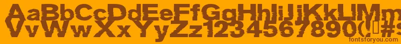 GROTB    Font – Brown Fonts on Orange Background