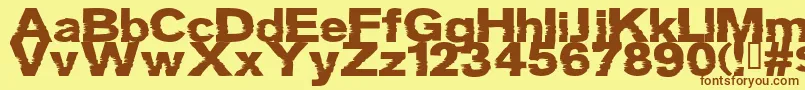 GROTB    Font – Brown Fonts on Yellow Background