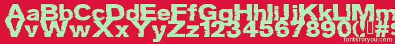 GROTB    Font – Green Fonts on Red Background