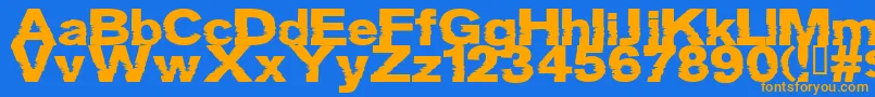 GROTB    Font – Orange Fonts on Blue Background