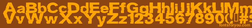 GROTB    Font – Orange Fonts on Brown Background