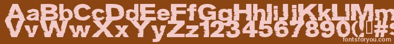 GROTB    Font – Pink Fonts on Brown Background