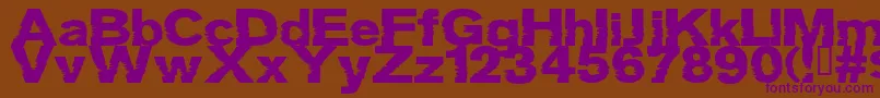 GROTB   -Schriftart – Violette Schriften auf braunem Hintergrund