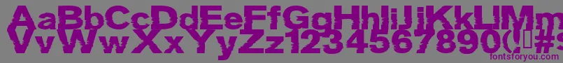 GROTB    Font – Purple Fonts on Gray Background
