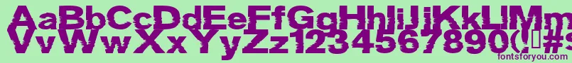 GROTB    Font – Purple Fonts on Green Background