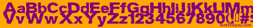 GROTB    Font – Purple Fonts on Orange Background
