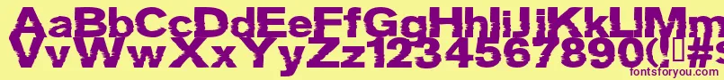GROTB    Font – Purple Fonts on Yellow Background
