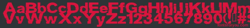 GROTB    Font – Red Fonts on Black Background