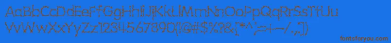 grotesq Font – Brown Fonts on Blue Background