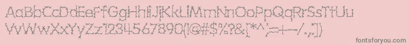 フォントgrotesq – ピンクの背景に灰色の文字