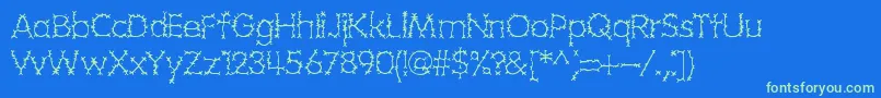 grotesq Font – Green Fonts on Blue Background