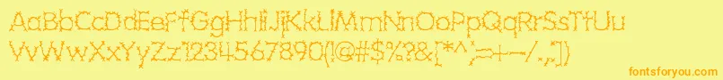 grotesq Font – Orange Fonts on Yellow Background