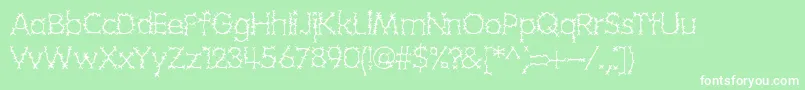grotesq Font – White Fonts on Green Background