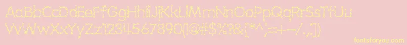 grotesq Font – Yellow Fonts on Pink Background