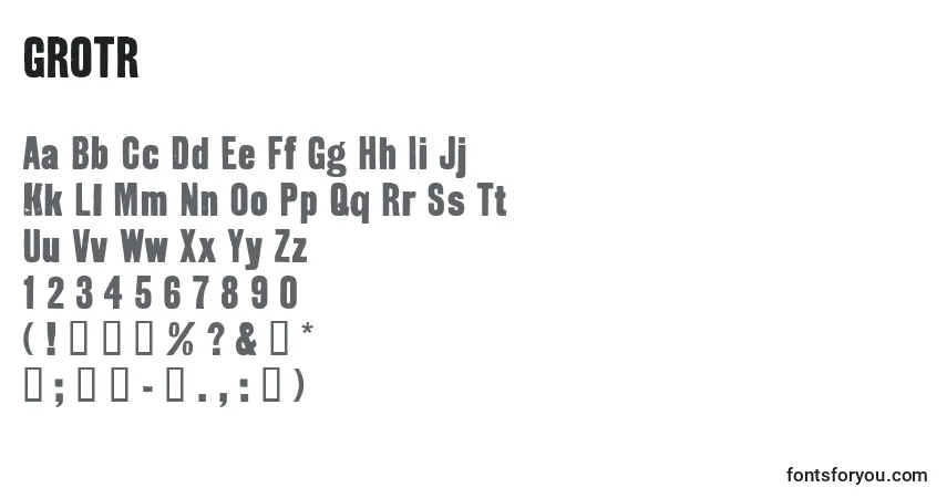 Police GROTR    (128626) - Alphabet, Chiffres, Caractères Spéciaux