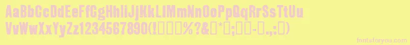 GROTR    Font – Pink Fonts on Yellow Background