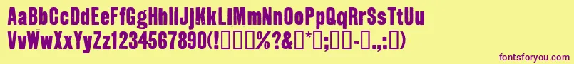 GROTR    Font – Purple Fonts on Yellow Background