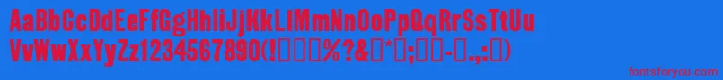 GROTR    Font – Red Fonts on Blue Background