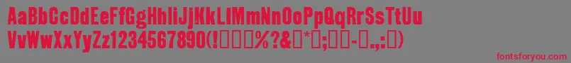 GROTR    Font – Red Fonts on Gray Background