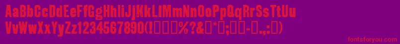GROTR    Font – Red Fonts on Purple Background