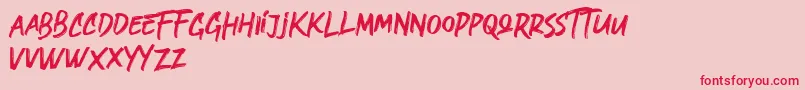 Grotters Font – Red Fonts on Pink Background