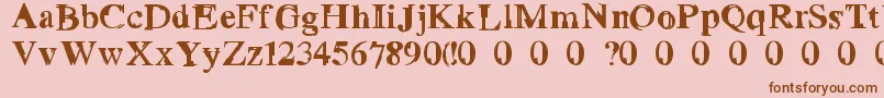 GROTTO Font – Brown Fonts on Pink Background