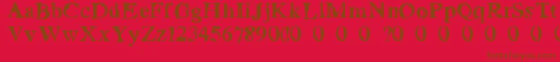 GROTTO-fontti – ruskeat fontit punaisella taustalla