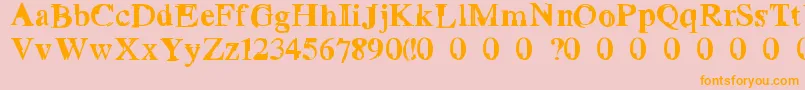 GROTTO Font – Orange Fonts on Pink Background