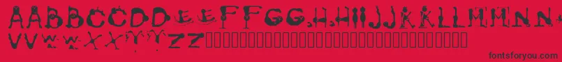 GroversPain Regular Font – Black Fonts on Red Background