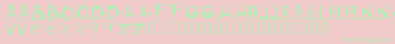 fuente GroversPain Regular – Fuentes Verdes Sobre Fondo Rosa