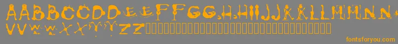 GroversPain Regular Font – Orange Fonts on Gray Background