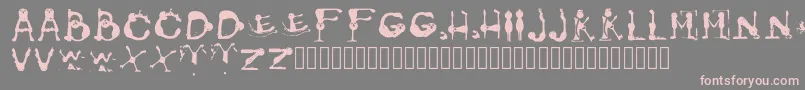 GroversPain Regular Font – Pink Fonts on Gray Background