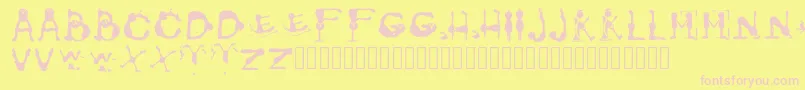GroversPain Regular Font – Pink Fonts on Yellow Background