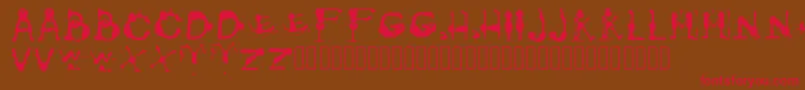 Шрифт GroversPain Regular – красные шрифты на коричневом фоне