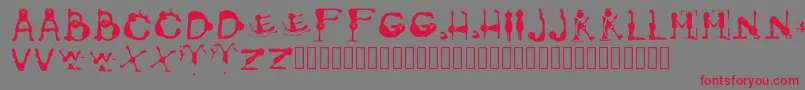 GroversPain Regular Font – Red Fonts on Gray Background