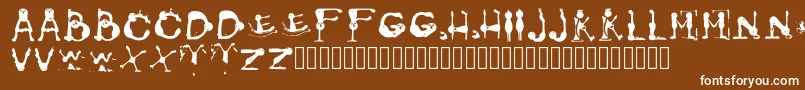 GroversPain Regular Font – White Fonts on Brown Background