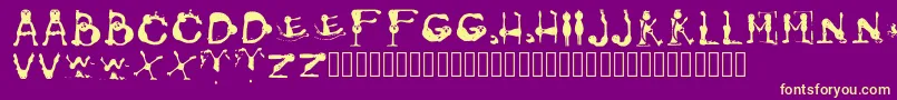 GroversPain Regular Font – Yellow Fonts on Purple Background