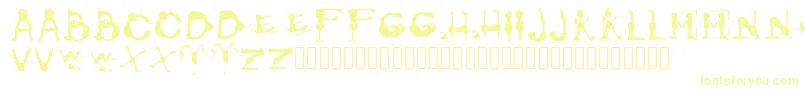 Шрифт GroversPain Regular – жёлтые шрифты