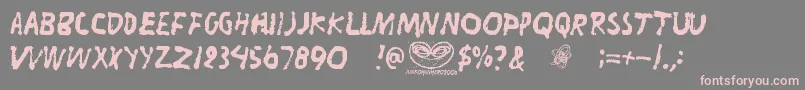 Liitu Font – Pink Fonts on Gray Background