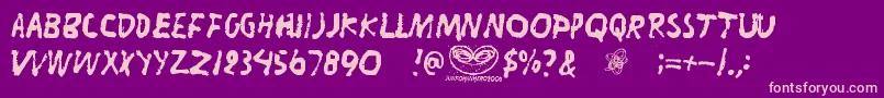 Liitu Font – Pink Fonts on Purple Background