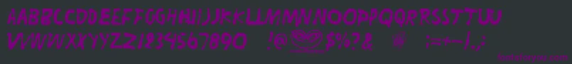 Liitu Font – Purple Fonts on Black Background