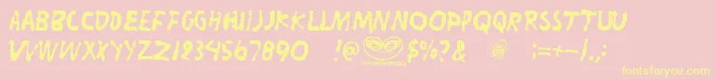 fuente Liitu – Fuentes Amarillas Sobre Fondo Rosa